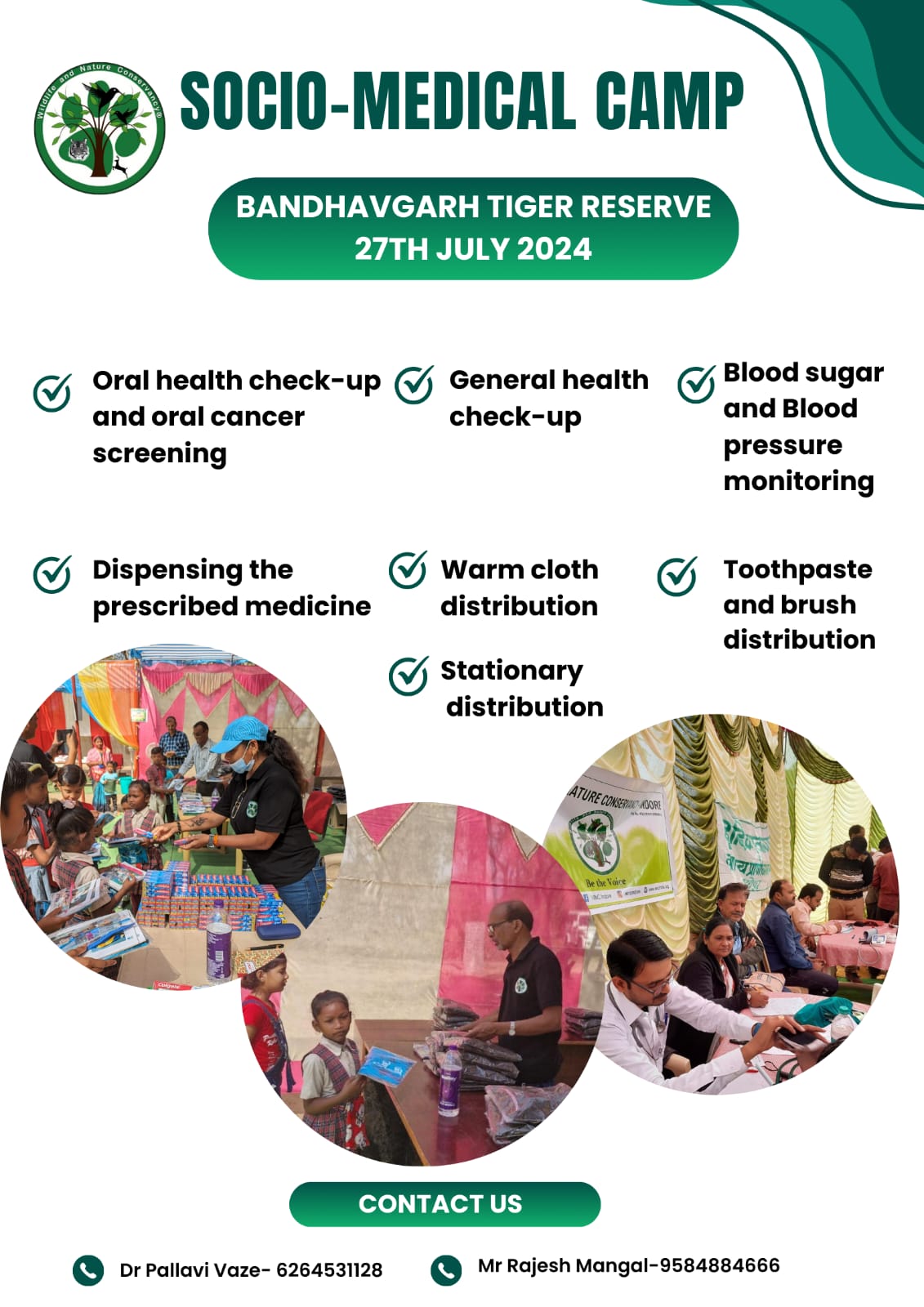 Socio Medical Camp at Bandhavgarh Tiger Reserve