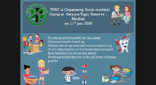 Socio-medical Camp by WNC at Satpura on 11-01-2020